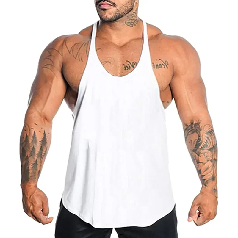 Suspender Tank Top - Koşu yelekleri erkekler kolsuz kazak spor