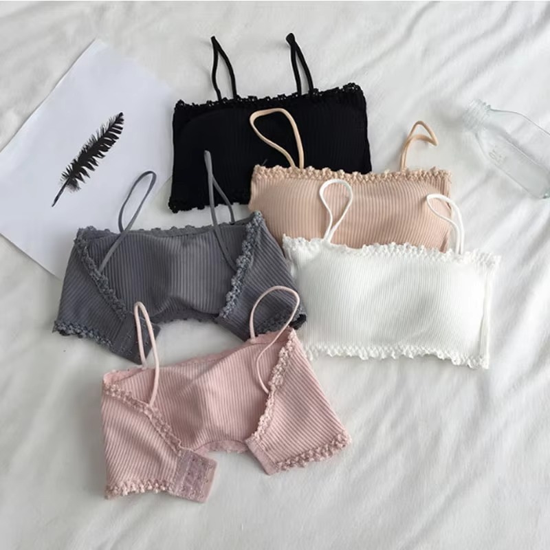 Suspender Tank Top - Kadın Pamuklu Sütyen Kadın Tüp Üst