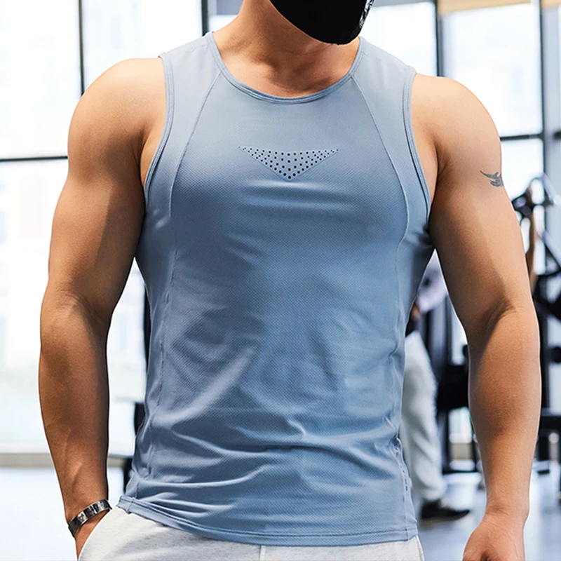 Sleeveless Undershirt - Erkekler koşu tankı üstleri açık egzersiz
