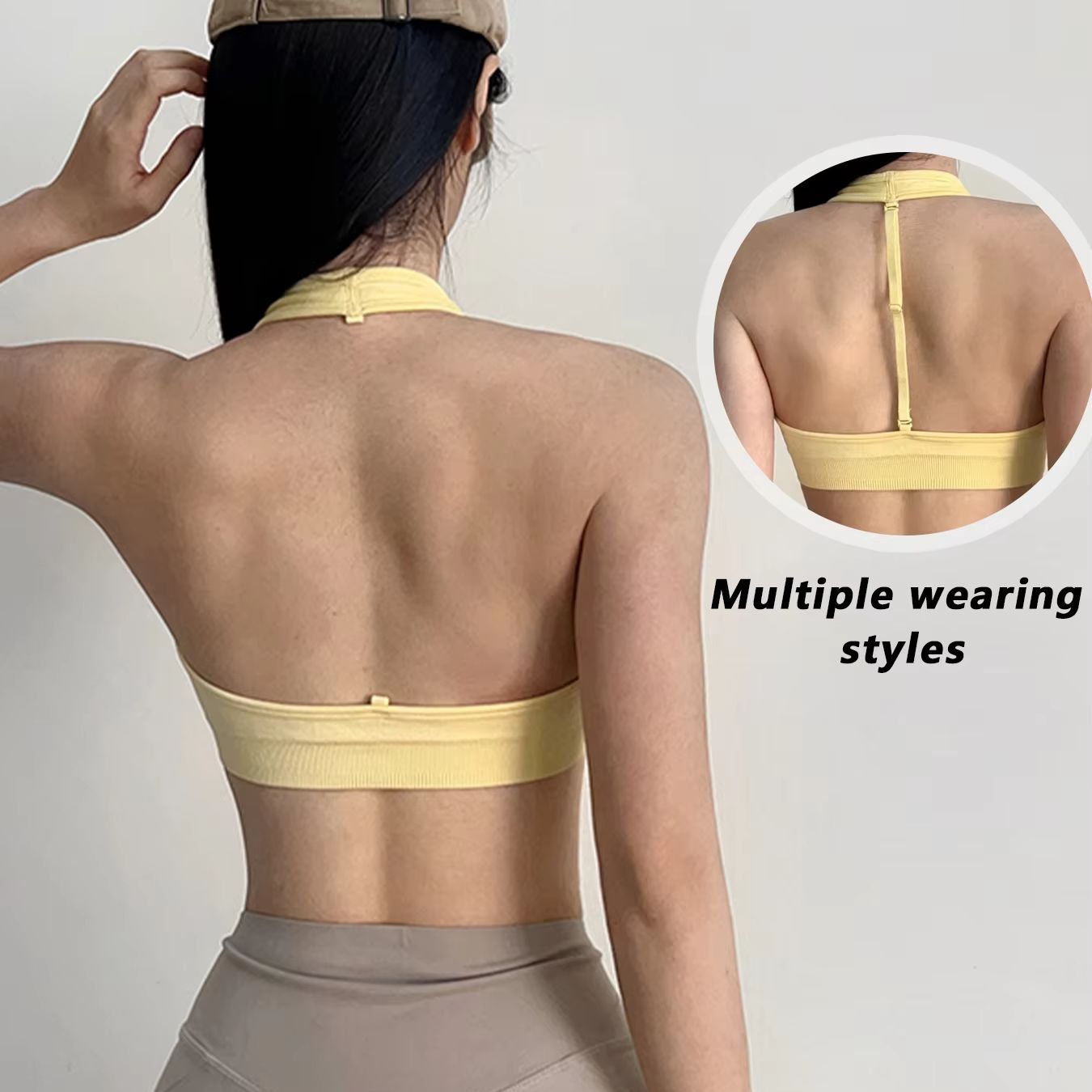Suspender Tank Top - Kadın T-Back Ayarlanabilir Askılı Yoga Halter