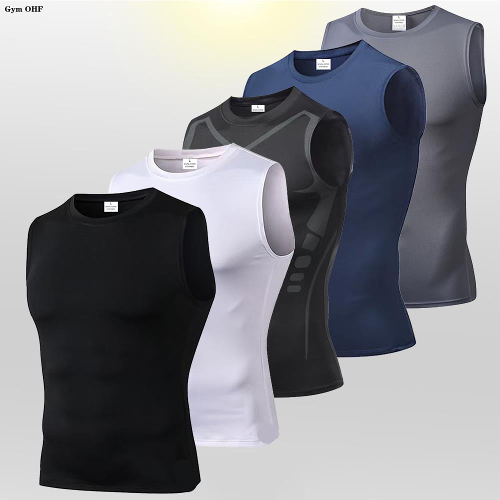 Sleeveless Undershirt - Erkek Sıkıştırma Tankı Üstleri Spor Salonu