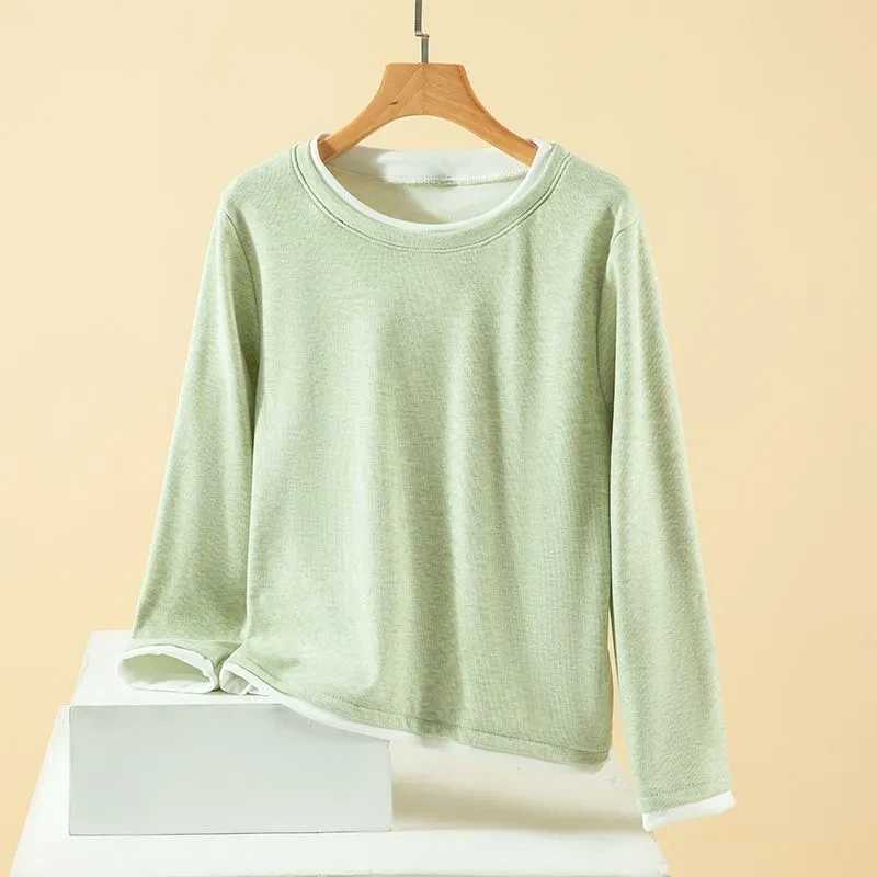 Kadın Büyük Beden Sahte İki Pa - Undershirt Crew Neck incelemesi ve fiyatı