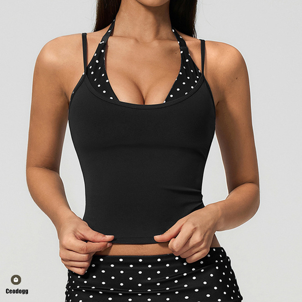 Puantiyeli Kadın Askılı Halter - Suspender Tank Top incelemesi ve fiyatı